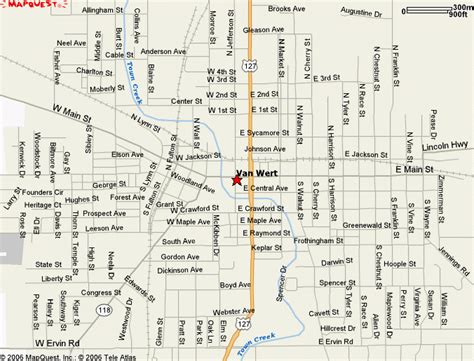 map  van wert ohio maps  ohio