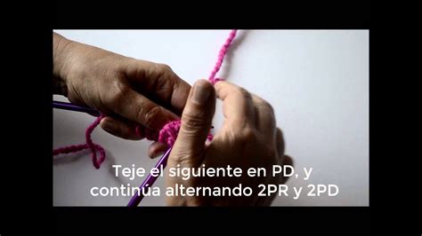 Tutorial Como Tejer Punto Falso Ingl S Pearl Knitter Youtube