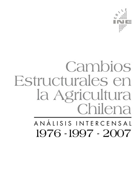 Cambios estructurales en la agricultura chilena. Análisis intercensal