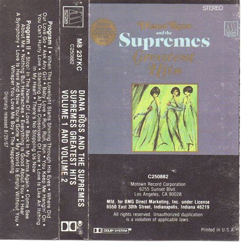 Diana Ross and the Supremes Greatest Hits Volume I - Amazon.com Music