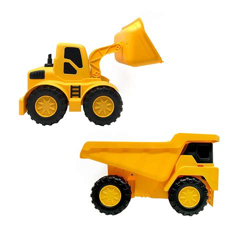 boley (2-piece) 18" construction vehicles - dump truck and bulldozer ...