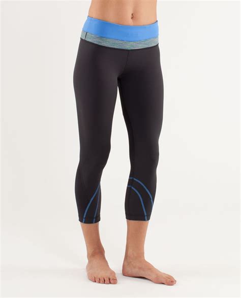 Lululemon Run Inspire Crop II Deep Coal Porcelaine Wee Are From