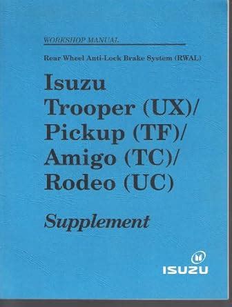 ISUZU Rear Wheel Anti Lock Brake System RWAL Workshop Manual