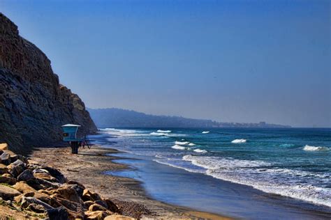 Coastal Waters of Torrey Pines, Ocean, Cliffs, Lifeguard Tower, San ...