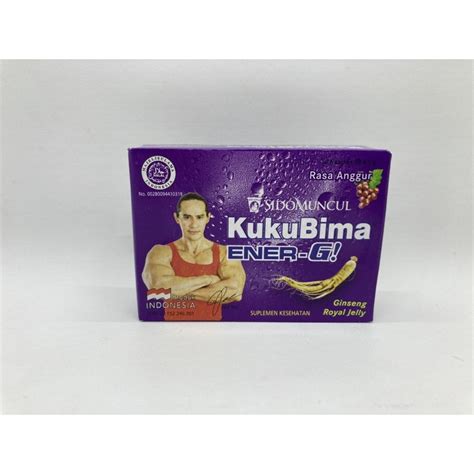 Jual Kuku Bima Ener G Rasa Anggur 6x4 5g BOX Shopee Indonesia