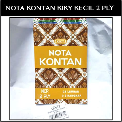 Nota Kontan Ply Kecil Kiky Buku Lazada Indonesia