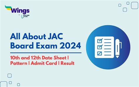 Jac Board Exam Date 2024 [out For 10th And 12th] Check Date Sheet Admit Card Result Out For