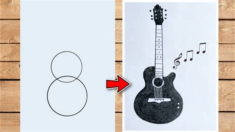 How To Draw Guitar Easy Drawing Trick Step By Step Guitar Pencil