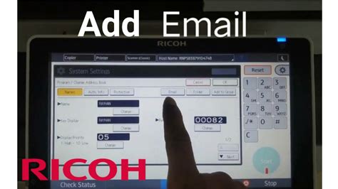 Ricoh How To Add Email Address To The Scanner YouTube