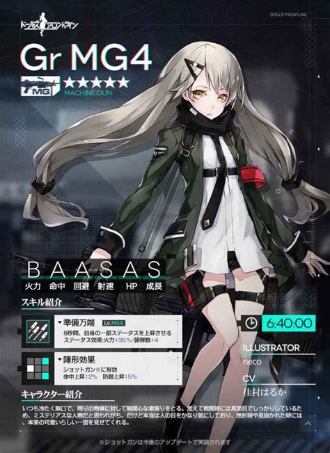 【ドルフロ】gr Mg4のスキル性能と製造レシピ【ドールズフロントライン】 ゲームウィズ