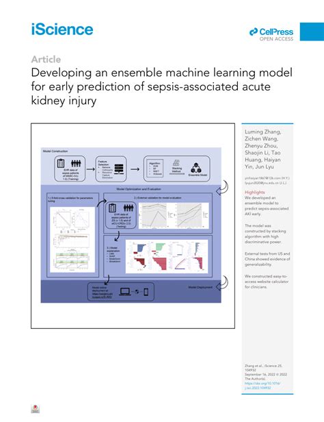 PDF Developing An Ensemble Machine Learning Model For Early