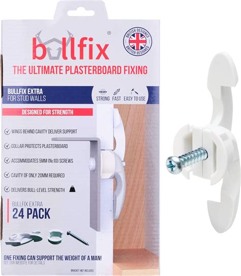 Bullfix Extra 24 Pack Heavy Duty Plasterboard Fixings For Stud