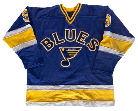 Lot Detail Doug Gilmours 1984 85 St Louis Blues Game Worn Jersey