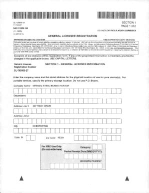 Fillable Online Gl Registration Form From Kenwal Steel Burns Harbor Fax