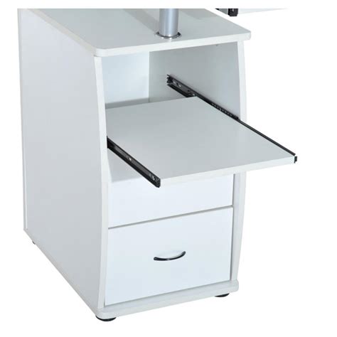 Scrivania Per Pc Griso Con Cassettiera 120x55x85cm Legno Bianco