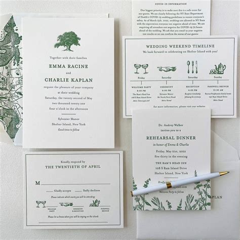 Journal Sesame Letterpress Design Wedding Stationery Inspiration