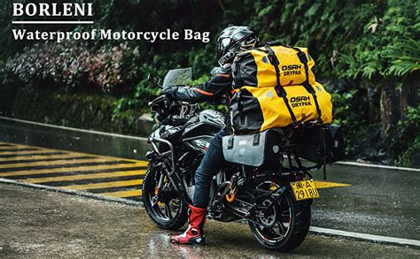 Motorcycle Dry Duffle Tail Bag Waterproof Saddle Roll Bag Luggage