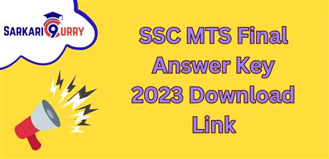 Ssc Mts And Havaldar Answer Key 2023 Final Answer Key Released