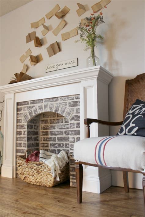 DIY Faux Brick Fireplace – Mriya.net