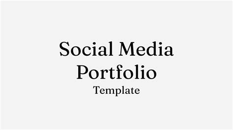 How To Create A Stunning Social Media Portfolio Examples Key Elements