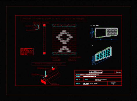 Planos De Muro De Contencion En Dwg Kb Librer A Cad