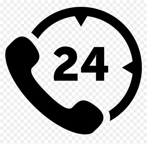 24 Hours Phone Service Call 24 7 Icon Hd Png Download Vhv