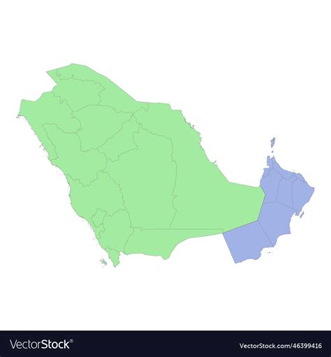 High quality political map of saudi arabia Vector Image