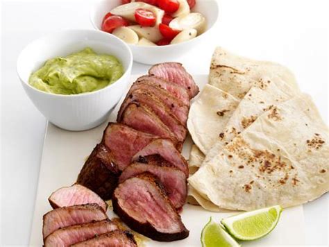 Steak With Avocado Sauce And Tomato Salad Recipe Food Network Kitchen