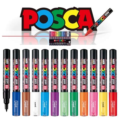 Posca Paint Marker Art Pens Every Posca Every Colour Fine Tip Water Color Dual Tip Brush Fiber