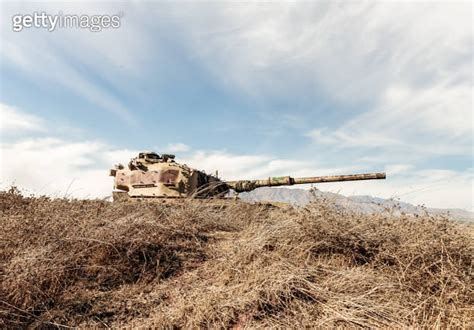 Israeli Tank With Turret Facing Syria Destroyed During Yom Kippur War