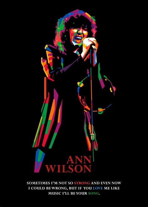 Ann Wilson Poster Picture Metal Print Paint By Nofa Aji Zatmiko