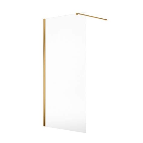 Aspect Brushed Gold Wetroom Panel Shower Panels Bathshed