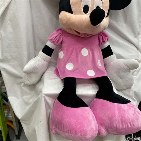 Giant Jumbo Disney Licensed Sitting Minnie Mouse Pink Dress Soft Toy