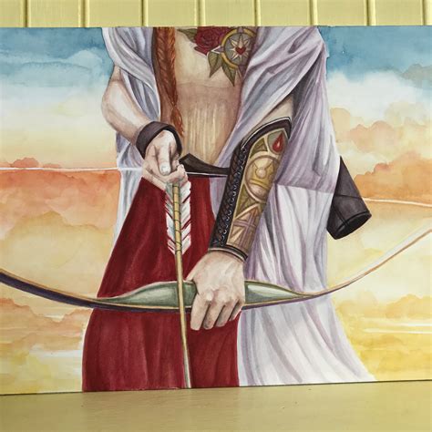 Warrior Princess Original Painting Archery Painting Etsy