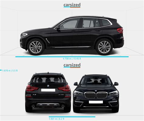 Bmw X3 2017 2021 Dimensiones Vista Lateral