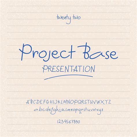 Caratteri alfabetici semplici e moderni con scritte a mano tipografia