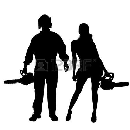 chainsaw silhouette clipart - Clipground