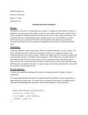 Understanding Limiting Reactants In Chemistry Lab Course Hero