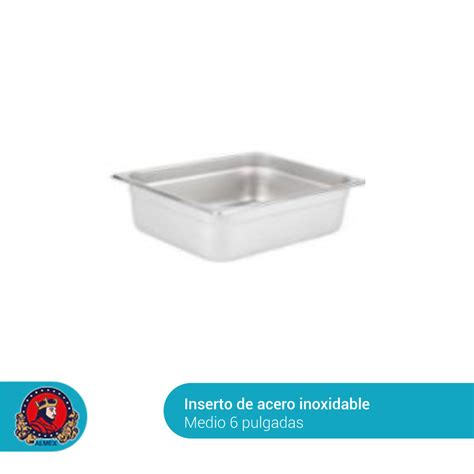 Inserto De Acero Inoxidable Medio 6″ Cristalería El Rey