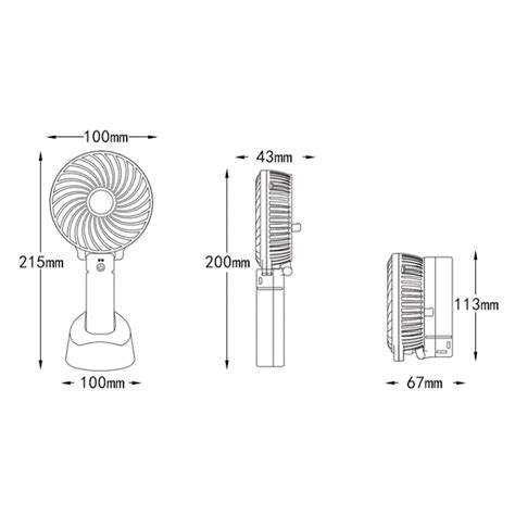 Mini Ventilator Usb Abs 3 Viteze 215 G Albastru Emagro