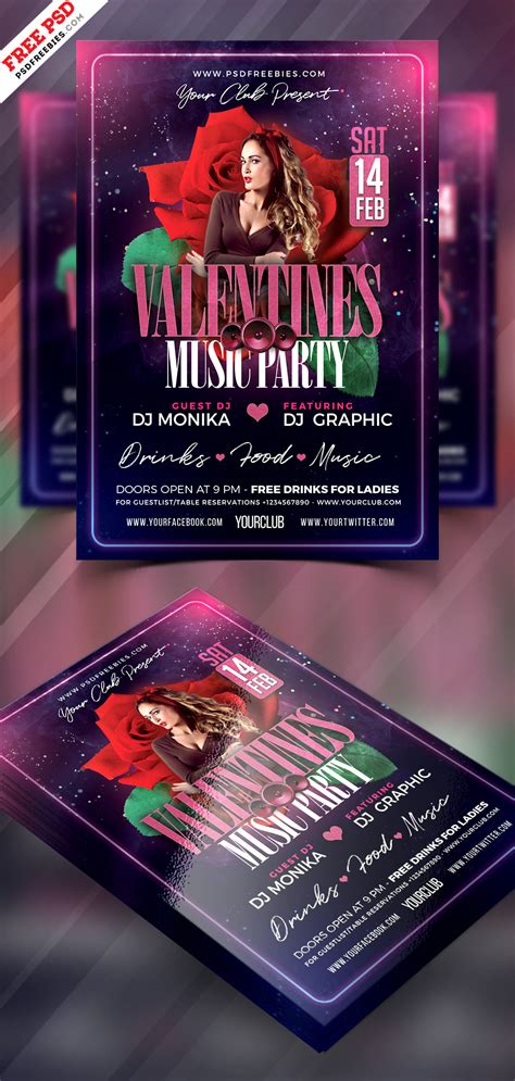 Psd Valentine Day Music Party Flyer