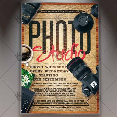 Photo Studio Premium Flyer Psd Template Psdmarket Psd Templates