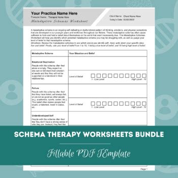 Schema Therapy Worksheets Bundle Fillable Printable Pdf By Therapybypro