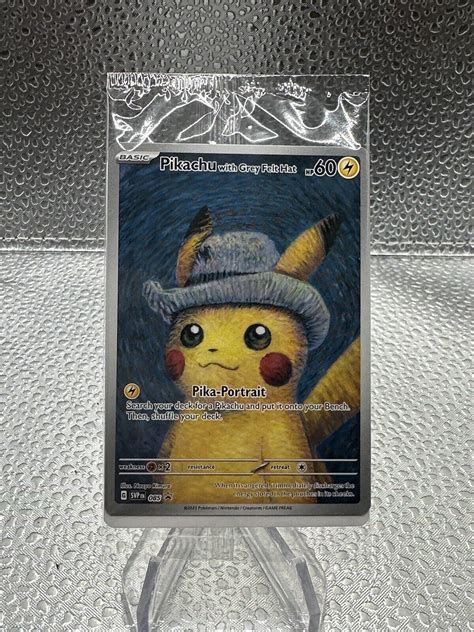 Mavin PIKACHU With Grey Felt Hat 085 Promo Card POKEMON Van Gogh