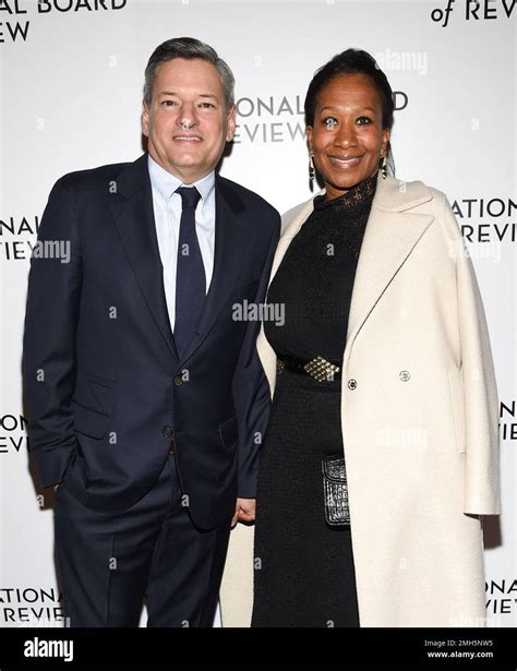 Netflix CCO Ted Sarandos, left, and wife producer Nicole Avant attend the National Board of ...