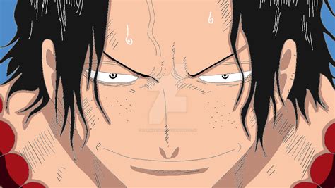 Portgas D Ace Color Lineart By Azamiyamada On Deviantart