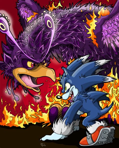 Sonic the Werehog vs Dark Gaia Phoenix by CrazyPuffin on DeviantArt