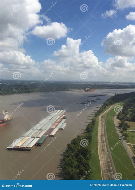 Aerial View Of Mississippi River Delta Stock Photo Image Of Aerial