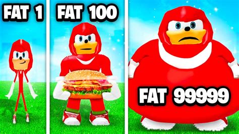 Knuckles Gets Fatter Every Second In Roblox Youtube