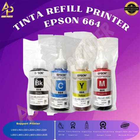 Set Warna Tinta Epson Losepack Original For Printer L L